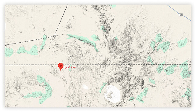 خريطة لمنطقة الرتج