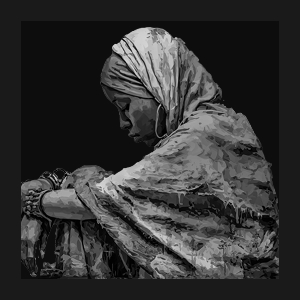 صورة رمزية تجسد معاناة اللاجئين