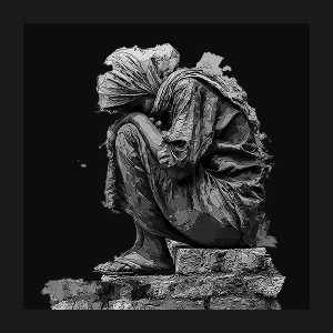 صورة رمزية تجسد معاناة اللاجئين