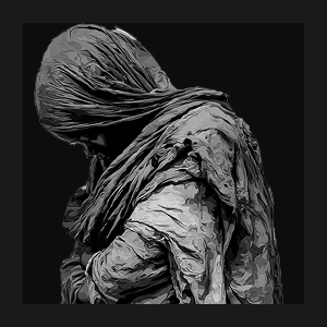 صورة رمزية تجسد معاناة اللاجئين