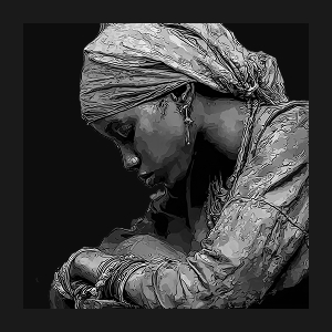 صورة رمزية تجسد معاناة اللاجئين