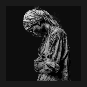 صورة رمزية تجسد معاناة اللاجئين